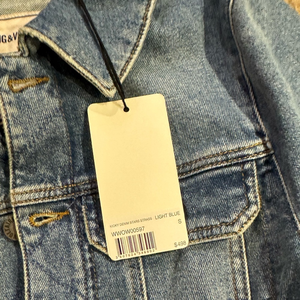 Zadig & Voltaire Star Strass Denim Jacket. - Picture 6 of 14